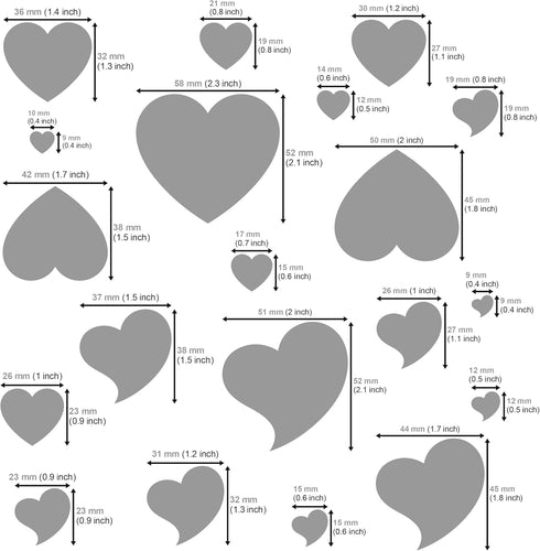 Aleks Melnyk No.203 Metal Stencil for Jewelry, Shape Earring Heart Cutouts Stencil, Lapidary Template for Cabochons, Jewelry making Templates, Bra...