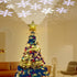 Christmas Tree Topper Lighted with Star Projector, LED Rotating 3D Glitter Tree Topper for Christmas Tree, Christmas Decorations Lights (Golden)...