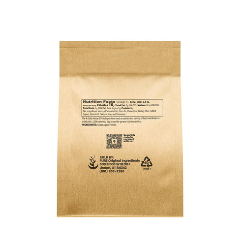 Pure Original Ingredients Agave Powder (8 oz) Vegan Sweetener, Easily Added to Drinks & Recipes...