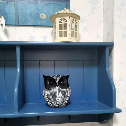 Resin Owl Statue Home Decor - Black Owl Sculpture, Bird Statue, Small Accents for Bedroom, Office, Garden, Bookshelf, TV Stand Figurines(Black)...