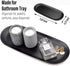 FREELOVE Black Bathroom Tray, Metal Jewelry Trays for Toilet, Rectangle Towel Plate for Tank...