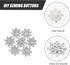 Christmas Snowflake Buttons Pearl Rhinestone Buttons Flat Back Flower Buttons Pearl Sew on Clothing Buttons for DIY Crafts 30Pcs Silver 1 Silver S...