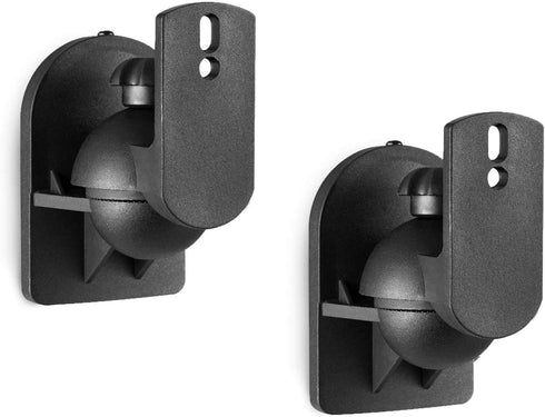 WALI Speaker Wall Ceiling Mounts One Pair, Bookshelf Speaker Wall Mount Brackets, Surround Sound Speaker Mounts, Hold up to 7.7 lbs (SWM202), Blac...