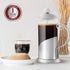 OVENTE French Press Coffee Maker 12 Ounce, 4 Level Stainless Steel Filter System & Heat Resistant Borosilicate Glass, Scoop included, Silver FSL12...