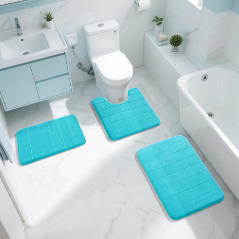 Yimobra Memory Foam Bath Mat, Super Soft Absorbent Bathroom Rug Non Slip 24x17 Inch, Quick Dry, Machine Washable Floor Carpet for Tub Shower, Home...