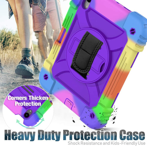 BMOUO iPad Mini 6 Case, iPad Mini 6th Generation Case, iPad Mini 6 Case 2021, Rugged Shockproof 360°Rotating Stand Hand Strap Pencil Holder Kids C...