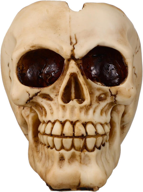 GANAZONO Skull Planter Resin Skull Shaped Flower Pot Modern Resin Skull Shaped Succulent Planter Pots Halloween Decoration...