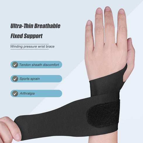 2 Pcs Ultra-Thin Wrist Brace Support for Carpal Tunnel, Pain Relief, Arthritis, Tendonitis, Elastic Wrist Wraps Right and Left Hands - Compression...