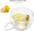 Asng Heat Resistant Double Layer Heart-Shaped Glass Coffee Cup (240ML/8oz)...