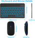 LAMA 7 Colors Backlit Universal Bluetooth Keyboard and Mouse, Ultra-Slim Rechargeable Wireless Keyboard and Mouse for iPad/iPad Mini/iPad Air iPad...