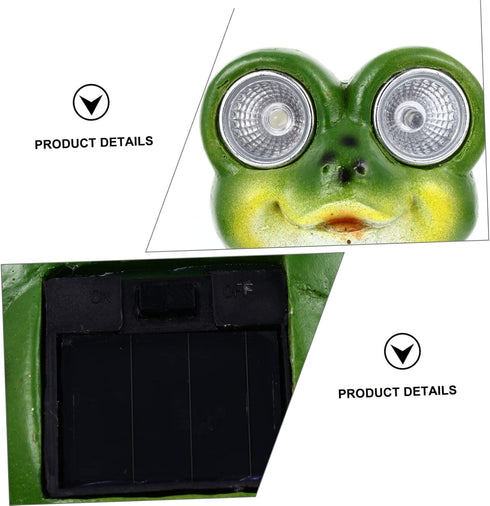 Solar Frog Light Outdoor Garden Lights Decoration Lights Outdoor Outside Solar Lights Frog Figures Miniature Frog Solar Powered Frogs Garden Lante...