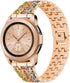 Dsytom Compatible with Samsung Galaxy Watch 42mm Band Women+ Bezel, 20mm Jewelry Watchband & Bezel Ring Cover Diamond Strap Bracelet for Galaxy Wa...