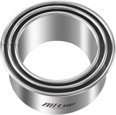 ALLTOP Circle Biscuit Cutter Set –Stainless Steel Baking Supplies for Effortless Round Cookie Shaping, Pastry & Fondant Tool Creation–Precise Cut ...