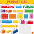 87 Pcs Building Blocks Bulletin Board Set Classroom Decoration Back to School Building our Future in Our Grade Cutouts for Classroom School Chalkb...