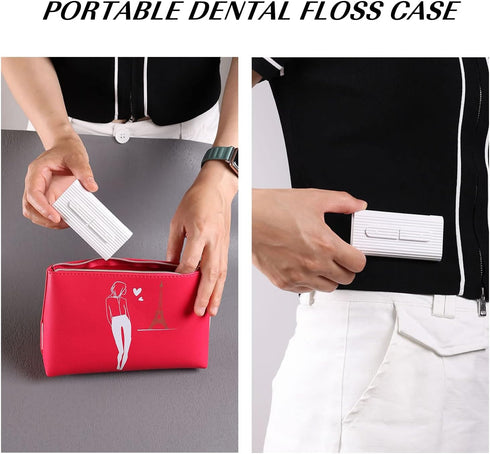 Dental Floss, 2 Pack 10 Count and 50 PCS/Box, Total Package of 70 Picks Adult Floss in Set Meal. The Perfect Portable Flossing Travel Set for Clea...