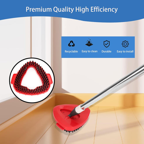 Spin Mop Replace Head Base Scrub Brush Mop Head Replacement for O Ceda EasyWring 1 Tank System, Shower Floor Scrubber, Hard Bristle Cleaning Brush...