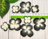 Handmade Hydrangeas Petals Flowers Mulberry Paper Flower Patch Scrapbooking Wedding DIY Craft Supplies Card Mini Artificial Paper Flowers (Black &...