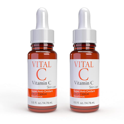 Vital C Vitamin C Serum for Eyes | Light Moisturizer | Skin Firming | Boosts Collagen | Vitamin C Skin Care Super Anti Oxidant Eye Lift Serum, 0.5...