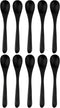 BambooMN Bamboo Spoons, Mini Salt Spoon/Tiny Wooden Spoons for Spices, 30pcs Black Oval 4.3"...