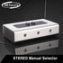 2 PORT 3.5mm STEREO Manual Switch Box AUX Audio Speaker selector(Wall Mount Hole Built-in, wall or table available)...