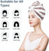 Microfiber Hair Towel Wrap, Quick Dry Hair Turbans with Button, Ultra Soft Thickening Coral Fleece Dry Hair Cap, Anti Frizz Hair Turban Towel for ...