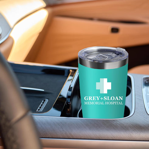 Greys Grays Anatomy Merch,Tv Show Merchandise 20 Oz Insulated Stainless Steel Iced Coffee Tumbler With Lid Straw And Straw Brush,Funny Travel Coff...