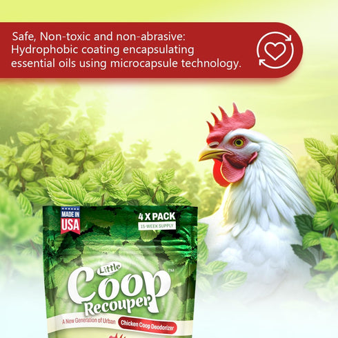 Little Coop Recouper | a New Generation Of Urban Chicken Coop Deodorizer | Unique Formula for Slow Release | Natural Fresh Scent | Up to 15 Weeks ...