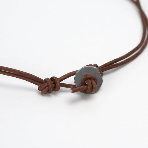 Vintage Cross Necklace Mens Jewelry Genuine Leather Rope Punk Antique Pendant Necklace Fashion Prayer Chain Choker for Women, Brown...