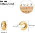 arricraft 200 Pcs 6mm Brass Crimp Beads Covers, Half Round Open Tube Beads Knot Cover Caps for Jewelry Making (Golden×100, Platinum×100)...