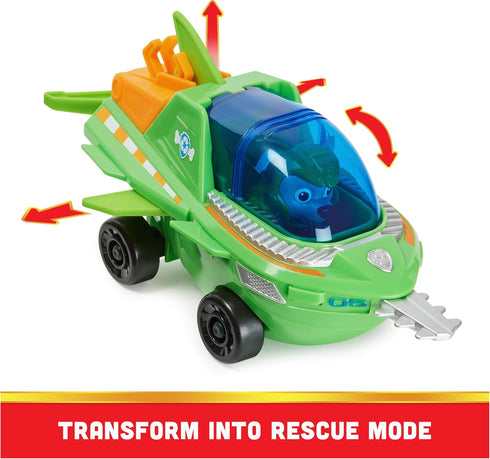 Paw Patrol Aqua Pups Rocky Transforming Sawfish Vehicle with Collectible Action Figure, Kids Toys for Ages 3 and up...