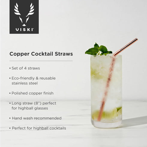 Copper Cocktail Straws by Viski®...