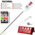 Meat Thermometer Digital, Food Thermometer for Cooking, Instant Read Thermometer for Kitchen, Outdoor BBQ Grill Thermometer with Backlight, Long P...