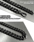Cuban Link Dog Collar - 3/4 in Wide Metal Chain Dog Collar Venom Black, The Newest Design Stunning Pet Accessory, Cute Luxury Jewelry Costume 24 i...