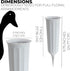 2 Pack Plastic Cemetery Vase with Ground Spike – 9.75" x 3" Outdoor Grave Flower Holder – Granite Memorial Floral Container...