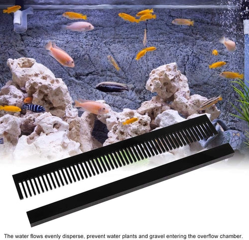 Tnfeeon Aquarium Weir Comb, 320mm Length Aquarium Weir Comb Marine Sump Fish Tank Refugium for Avoid Fish Overflow...