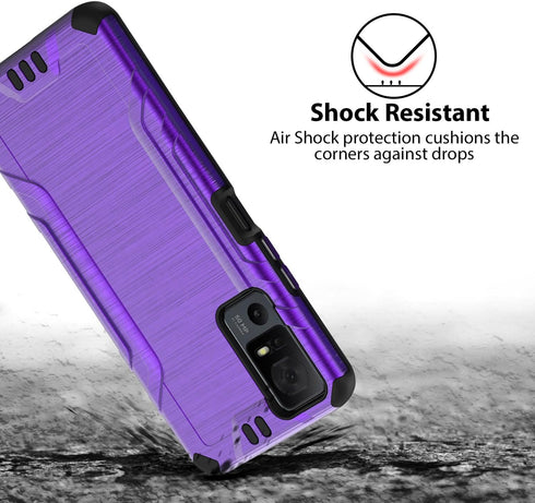 TJS Compatible for TCL 40 XL Case TCL 40 T T608DL Case, Lively Jitterbug Smart4 Case, with Tempered Glass Screen Protector Magnetic Support Hybrid...