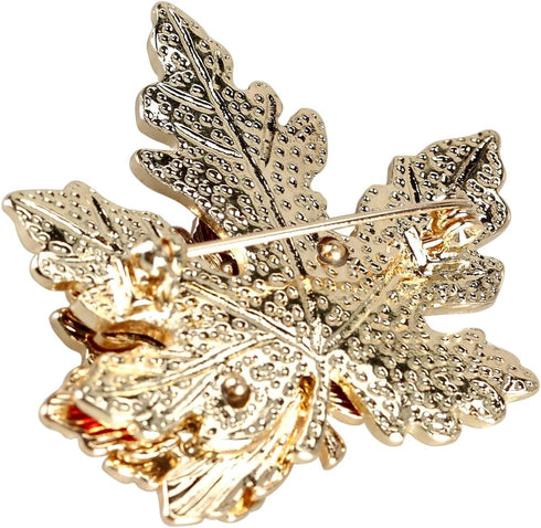 BinaryABC Thanksgiving Brooch Pin,Autumn Fall Leaves Brooch Pin,Maple Leaf Lapel Pin, Thanksgiving Jewelry Accessory Gifts Decoration...