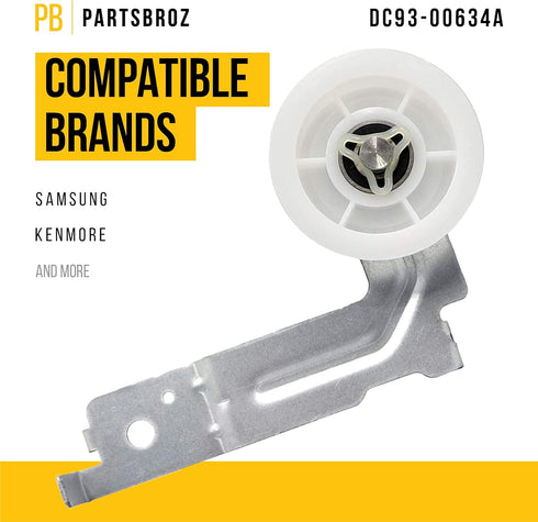 DC93-00634A Samsung Dryer Idler Pulley Replacement Dv45h7000ew/a2 Dv42h5000ew/a3 Dv42h5200ew/a3 Dv210aew/xaa Dv231aew/xaa Dv330aew/xaa Dv40j3000ew/a2 Dv42h5200ef/a3 Dv42h5200ep/a3 Dv42h5200gw/a3