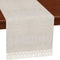 Grelucgo Solid Natural Color Lined Fringe Table Runner or Dresser Scarf (Natural, 14 x 48 inches)...