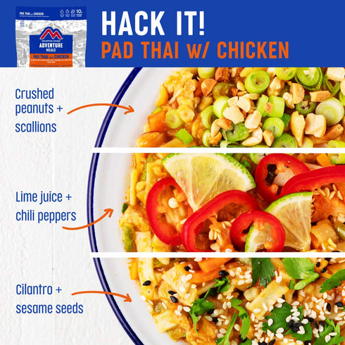 Mountain House Pad Thai with Chicken | Freeze Dried Backpacking & Camping Food |2 Servings | Gluten-Free...