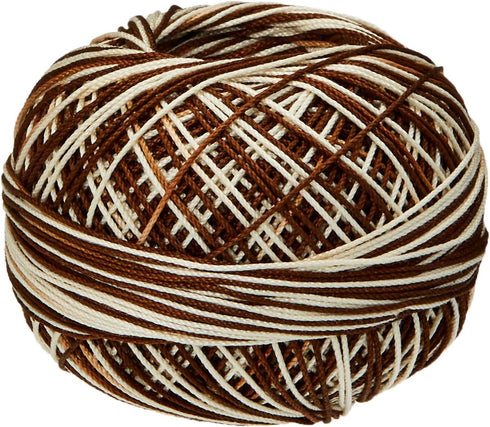 Handy Hands Lizbeth Egyptian Cotton Crochet Thread, Tatting Thread, and Knitting Thread Lace Size 10 (25 grams 122 yards) – HH10146, Mocha Swirl.....