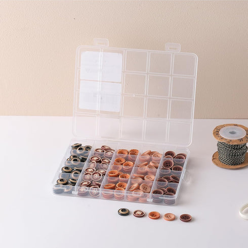 Sewing Buttons - Craft Buttons, 4 Hole of 200 Pcs Versatile Resin Buttons for Sewing, DIY Projects and Holiday Decoration (Light)...