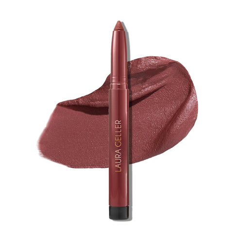 LAURA GELLER NEW YORK Kajal Longwear Matte Lip Color | Transfer Proof Nourishing Formula with Built In Sharpener| Mulberry...