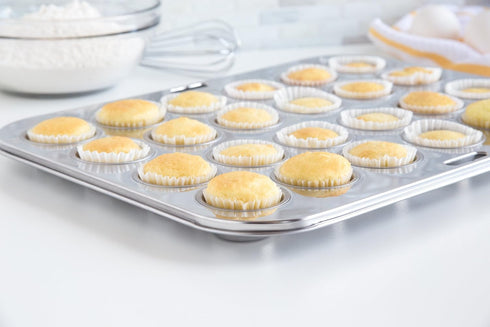 Fox Run Mini Muffin and Cupcake Pan, 10.5 x 13.75 x 1.5 inches, 24 Cup, Stainless Steel...