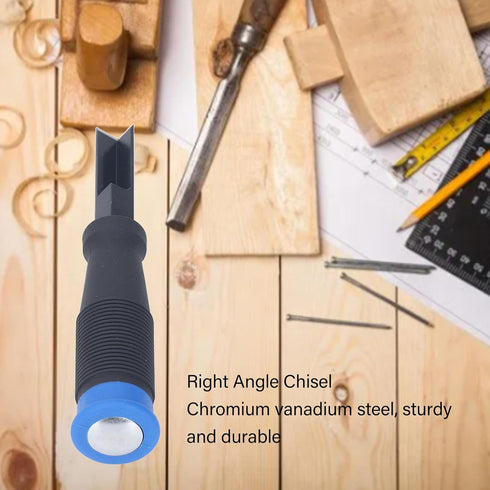 Right Angle Chisel, Squaring Corner Chisel ChromeSteel TPR Handle, Timber Framing Corner Chisel and Quickly Square Up Rounded Corners for Woodwork...