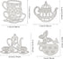 GLOBLELAND 4Pcs Metal Teapot Tea Cup Cutting Dies Tea Cup with Butterfly Stencil Template for Tea Party Invitations Scrapbook Embossing Christmas ...