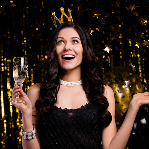 Women's Pearl Jewelry Set Multi Layer Faux Pearl Choker Necklace Earrings 1920s Simulated Pearl Necklace and Earring Set White Jewelry Sets for Wo...