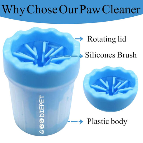 Dog Paw Cleaner | Paw Washer for Small, Medium and Large Dogs | Easy to Use and Clean (Blue, Medium)...