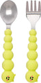 melii Caterpillar Spoon and Fork Utensil Set for Toddlers - BPA-Free Silicone and Stainless Steel Kids Utensils - Ergonomic, Easy-Grip Design for ...