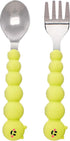 melii Caterpillar Spoon and Fork Utensil Set for Toddlers - BPA-Free Silicone and Stainless Steel Kids Utensils - Ergonomic, Easy-Grip Design for ...